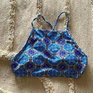 Blue Halter bathing suit top